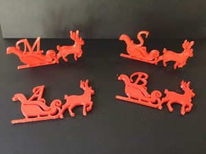 christmas reindeer 3d letters stl file 3D प्रिंट मॉडल