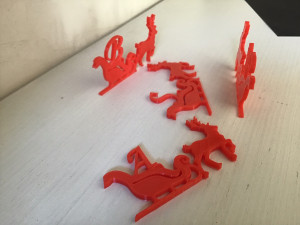 christmas reindeer 3d letters stl file 3D प्रिंट मॉडल