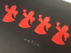 christmas angelheart 3d letters stl file 3D Print Model