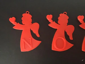 christmas angelheart 3d letters stl file 3D Print Model