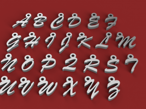 3d letters for keychain and more Modèles 3D en vedette