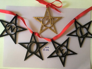 christmastar 3d letters stl file Model do druku 3D