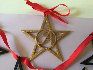 christmastar 3d letters stl file Model do druku 3D