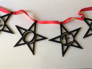 christmastar 3d letters stl file Model do druku 3D