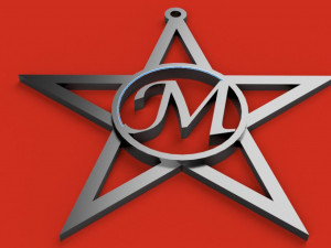 christmastar 3d letters stl file Model do druku 3D