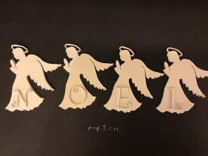 christmas angels 3d letters stl file 3D Print Model