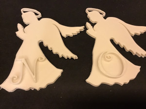 christmas angels 3d letters stl file 3D Print Model