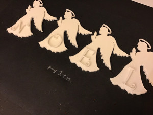 christmas angels 3d letters stl file 3D Print Model