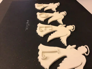 christmas angels 3d letters stl file 3D Print Model