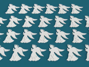 christmas angels 3d letters stl file 3D Print Model