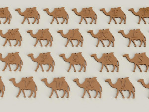 christmas camel 3d letters stl file Modèles 3D en vedette
