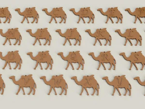 file stl di lettere 3d di cammello di natale Modello di stampa 3D