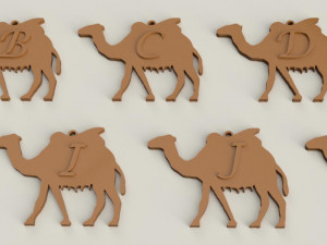 christmas camel 3d letters stl file 3D-printmodel