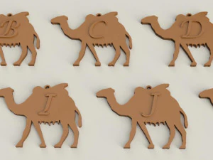 christmas camel 3d letters stl file 3D Print Model
