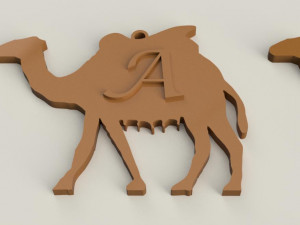 christmas camel 3d letters stl file 3D-printmodel