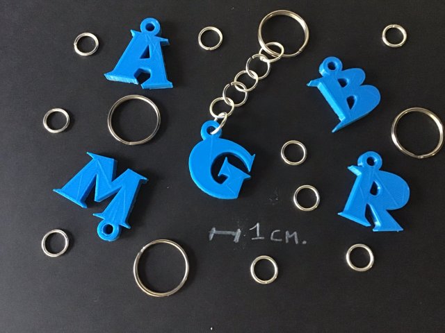 3d letters for keychain and more 3D-Druckmodell .c4d .max .obj .3ds .fbx .stl .blend 