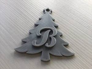 christmas tree 3d letters stl file 3D Print Model