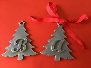christmas tree 3d letters stl file 3D Print Model