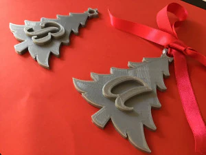 christmas tree 3d letters stl file 3D Print Model