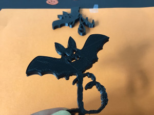 halloweenbat 3d letters stl file Modelo de impresión 3D