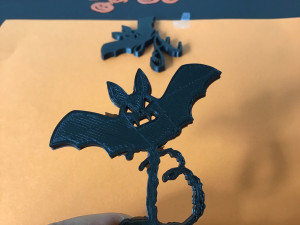 halloweenbat 3d letters stl file Modelo de impresión 3D