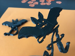 halloweenbat 3d letters stl file Modelo de impresión 3D