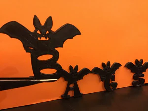 halloweenbat1 3d letters stl-bestand 3D printmodel