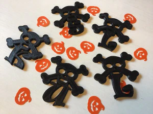 halloweenskull 3d letters stl file 3D Print Model