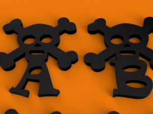 halloweenskull 3d letters stl file 3D-Druckmodell