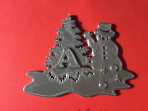 christmas snowman 3d letters stl file 3D Print Model