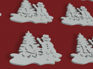 christmas snowman 3d letters stl file Modèles 3D en vedette