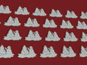 christmas snowman 3d letters stl file 3D Print Model