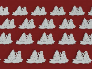 christmas snowman 3d letters stl file 3D Print Model
