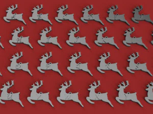 renne de No&euml;l1 fichier stl de lettres 3d Modèles 3D en vedette