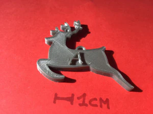 christmas reindeer1 3d letters stl file 3D Print Model
