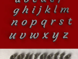 kabak b&uuml;y&uuml;k ve k&uuml;&ccedil;&uuml;k harf 3d harfler stl dosyası 3D Baskı Modeli