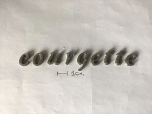 courgette uppercase and lowercase 3d letters stl file 3D Print Model