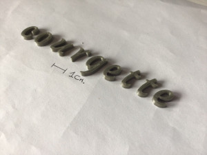 courgette uppercase and lowercase 3d letters stl file 3D Print Model