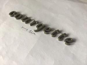 courgette uppercase and lowercase 3d letters stl file 3D Print Model
