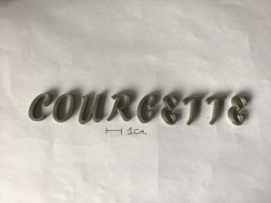 courgette uppercase and lowercase 3d letters stl file 3D Print Model