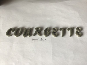 courgette uppercase and lowercase 3d letters stl file 3D Print Model