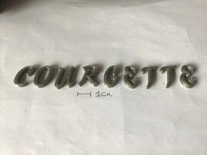 courgette uppercase and lowercase 3d letters stl file 3D Print Model
