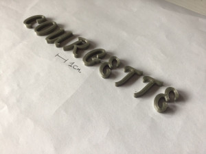courgette uppercase and lowercase 3d letters stl file 3D Print Model