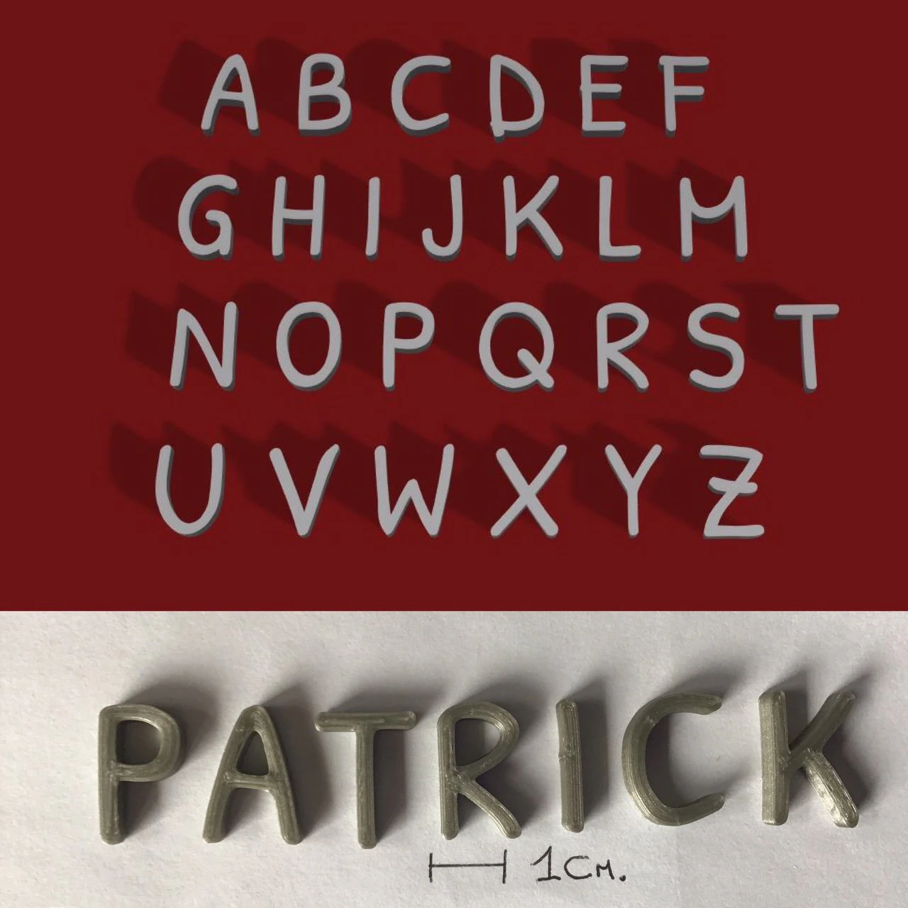 fichier stl de lettres 3d majuscules et minuscules de patrick Modèles 3D en vedette .c4d .max .obj .3ds .fbx .stl .blend 