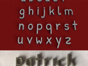 fichier stl de lettres 3d majuscules et minuscules de patrick Modèles 3D en vedette