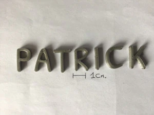 fichier stl de lettres 3d majuscules et minuscules de patrick Modèles 3D en vedette