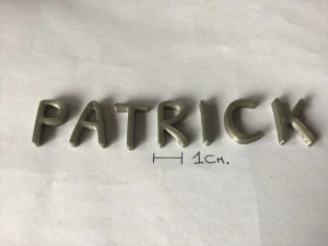 fichier stl de lettres 3d majuscules et minuscules de patrick Modèles 3D en vedette
