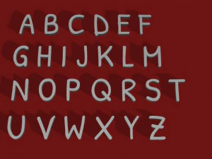 fichier stl de lettres 3d majuscules et minuscules de patrick Modèles 3D en vedette