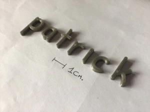 fichier stl de lettres 3d majuscules et minuscules de patrick Modèles 3D en vedette