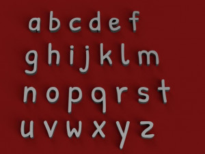patrick uppercase and lowercase 3d letters stl file Modelo de impresión 3D
